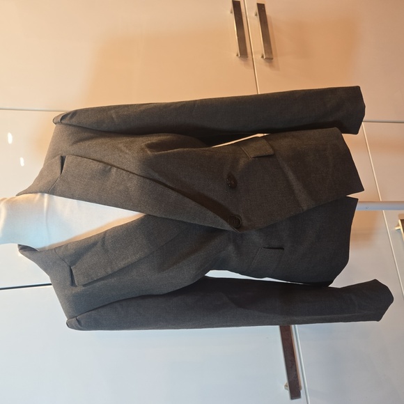 Antonio Melani Womens Stretch Single Breasted Pleated Blazer Grey size 6 - Picture 1 of 11